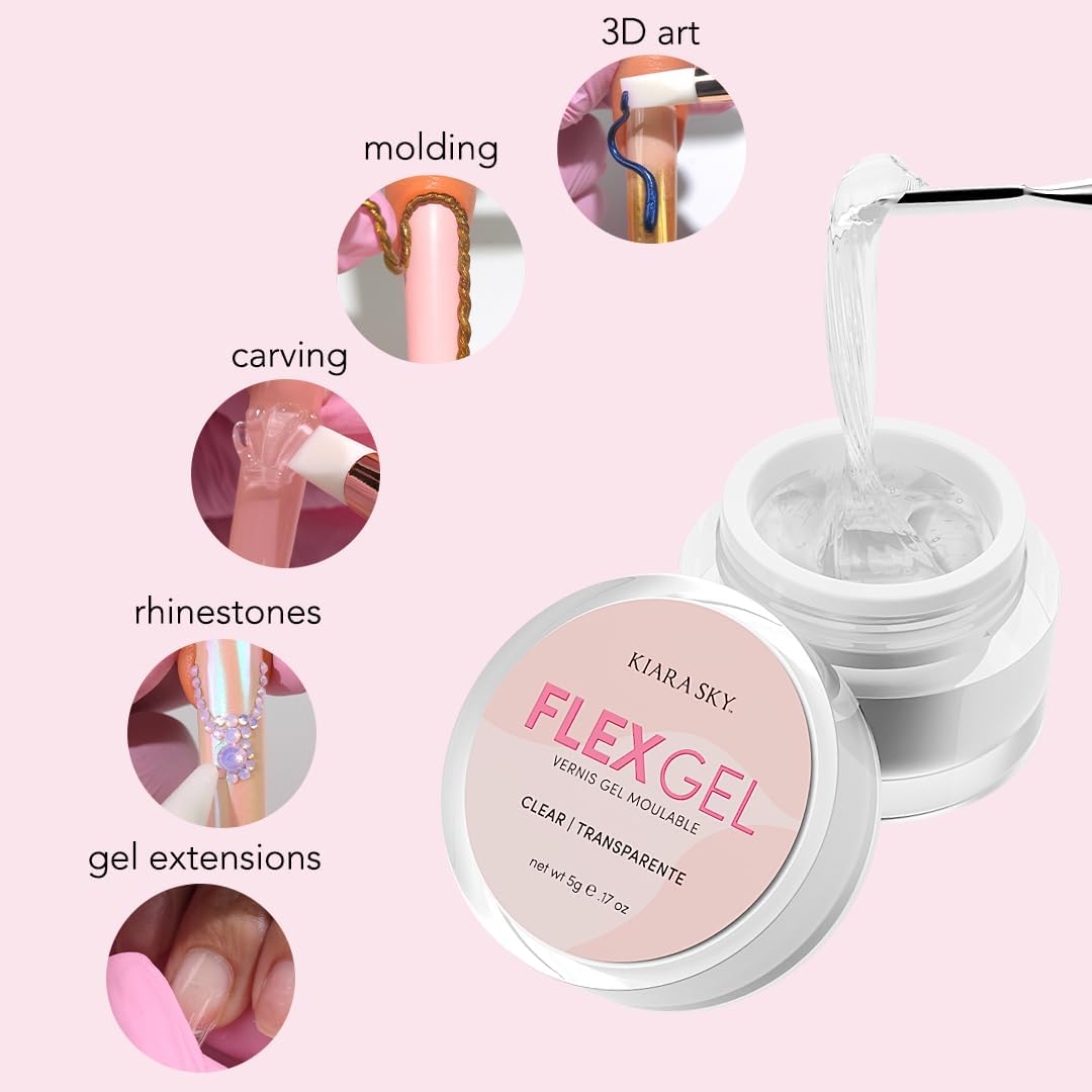 Amazon.com: Kiara Sky Flex Gel - Clear Nail Art Gel for